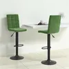Image de vidaXL Tabourets de bar lot de 2 vert foncé velours