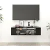 Image de vidaXL Meuble TV suspendu Noir 100x30x26,5 cm Bois d’ingénierie806230