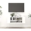 Image de vidaXL Meuble TV mural Blanc 102x35x35 cm Bois d ingénierie