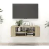 Image de vidaXL Meuble TV mural Chêne sonoma 102x35x35 cm Aggloméré