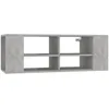Image de vidaXL Vidaxl Meuble Tv Mural Gris Béton 102x35x35 Cm Aggloméré