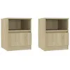 Image de Vidaxl Tables De Chevet 2 Pcs ChÃªne Sonoma 40x40x50 Cm AgglomÃ©rÃ©