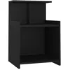 Image de Vidaxl Table De Chevet Noir 40x35x60 Cm AgglomÃ©rÃ©