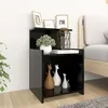 Image de vidaXL Tables de chevet 2 pcs Noir 40x35x60 cm Aggloméré806178