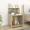 Image de vidaXL Tables de chevet 2 pcs Chêne sonoma 40x35x60 cm Aggloméré806182