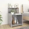 Image de vidaXL Tables de chevet 2 pcs Gris béton 40x35x60 cm Aggloméré806184