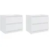 Image de Vidaxl Tables De Chevet 2 Pcs Blanc 50x39x43,5 Cm AgglomÃ©rÃ©