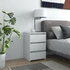 Image de vidaXL Tables de chevet 2 pcs Blanc 40x35x62,5 cm Aggloméré806212