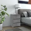 Image de vidaXL Table de chevet Gris béton 40x35x62,5 cm Aggloméré806219
