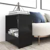 Image de vidaXL Table d'appoint noir 50x26x50 cm bois d'ingénierie806688