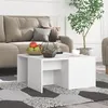 Image de vidaXL Tables basses 4 pcs blanc 33x33x33 cm bois d'ingénierie806813