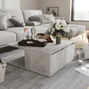 Image de Vidaxl Table Basse Gris BÃ©ton 80x80x31 Cm AgglomÃ©rÃ©