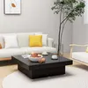 Image de vidaXL Table basse noir 90x90x28 cm bois d'ingénierie806913