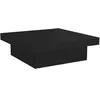 Image de Table Basse pour Salon Moderne Gain de Place Noir 90x90x28 cm Bois ComposÃ©