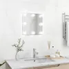 Image de vidaXL Miroir mural avec lampes LED Carré Verre3078635