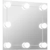Image de vidaXL vidaXL Miroir mural avec lampes LED Carré Verre