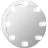 Image de vidaXL vidaXL Miroir mural avec lampes LED Rond Verre