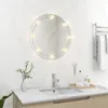 Image de Vidaxl Miroir Mural Avec Lampes Led Rond Verre