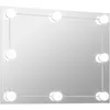 Image de vidaXL vidaXL Miroir mural sans cadre avec lampes LED Rectangulaire Verre