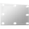 Image de vidaXL Miroir mural sans cadre avec lampes LED Rectangulaire Verre