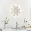 Image de vidaXL Miroir mural sans cadre avec lampes LED Rond Verre