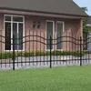 Image de vidaXL Clôture de jardin avec sommet de lance Noir 140 cm