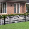Image de vidaXL Clôture de jardin avec sommet de lance Noir 115 cm