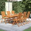 Image de vidaXL Ensemble à manger de jardin 7 pcs Bois d'acacia massif