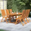 Image de vidaXL Ensemble à manger de jardin 7 pcs Bois d'acacia massif3079644