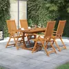 Image de vidaXL Ensemble à manger de jardin 5 pcs Bois d'acacia massif