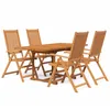 Image de Vidaxl Ensemble De Salle Ã Manger De Jardin 5 Pcs Bois D'acacia Massif