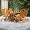Image de vidaXL Ensemble à manger de jardin 7 pcs Bois d'acacia massif3079646