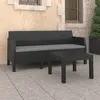 Image de Vidaxl Salon De Jardin 2 Pcs Avec Coussins Pp Rotin Anthracite