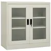 Image de vidaXL Armoire de bureau Gris clair 90x40x90 cm Acier335931
