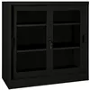 Image de vidaXL Armoire à portes coulissantes Noir 90x40x90 cm Acier335956