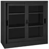 Image de vidaXL Armoire à portes coulissantes Anthracite 90x40x90 cm Acier335957