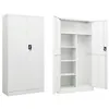 Image de vidaXL Armoire à casiers Blanc 90x40x180 cm Acier335970