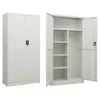 Image de vidaXL Armoire à casiers Gris clair 90x40x180 cm Acier