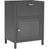 Image de vidaXL Table de chevet Anthracite 40x30x54,5 cm Acier et verre