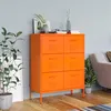 Image de vidaXL Armoire à tiroirs Orange 80x35x101,5 cm Acier