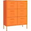 Image de vidaXL Vidaxl Armoire À Tiroirs Orange 80x35x101,5 Cm Acier