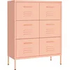 Image de vidaXL Vidaxl Armoire À Tiroirs Rose 80x35x101,5 Cm Acier