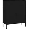 Image de vidaXL Vidaxl Armoire De Rangement Noir 80x35x101,5 Cm Acier