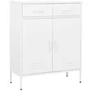 Image de vidaXL Armoire de rangement Blanc 80x35x101,5 cm Acier336161
