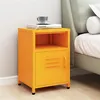 Image de vidaXL Table de chevet Jaune moutarde 35x35x51 cm Acier336218