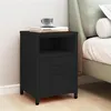 Image de vidaXL Table de chevet Noir 35x35x51 cm Acier336223
