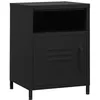 Image de vidaXL Table de chevet Noir 35x35x51 cm Acier