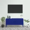Image de vidaXL Meuble TV Bleu marine 105x35x50 cm Acier336226