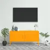 Image de vidaXL Meuble TV Jaune moutarde 105x35x50 cm Acier336227
