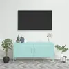 Image de vidaXL Meuble TV Vert menthe 105x35x50 cm Acier336230